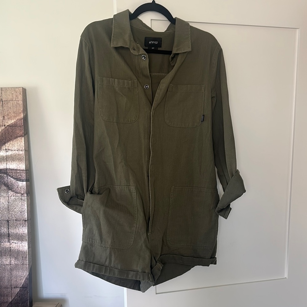 ATWYLD Green Utility romper